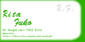 rita fuko business card