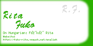 rita fuko business card